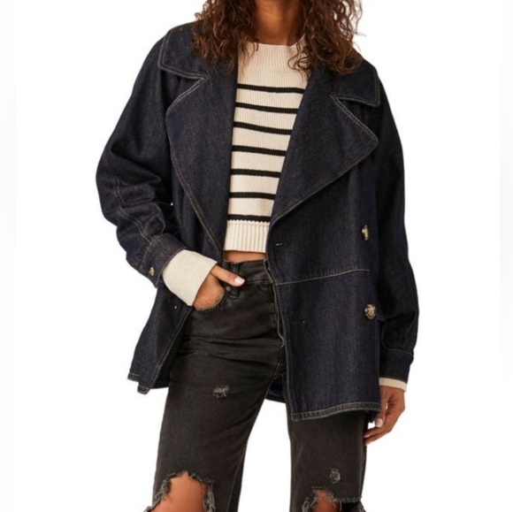 Free People Jackets & Blazers - Free People 'Street Car' Denim Coat size S